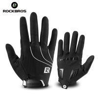 ROCKBROS windproof ขี่จักรยานจักรยานถุงมือหน้าจอสัมผัสขี่ MTB จักรยานถุงมือความร้อนที่อบอุ่นรถจักรยานยนต์ฤดูหนาวฤดูใบไม้ร่วงจักรยานเสื้อผ้า