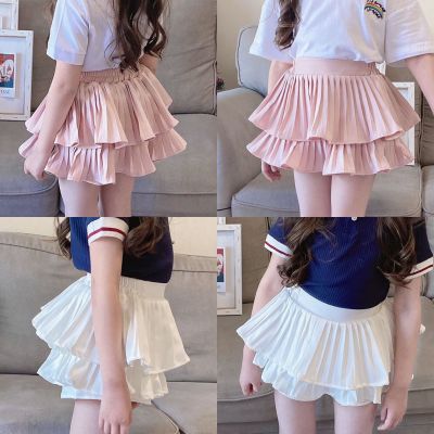 Girl Tutu Skirt Princess Cake Skirt Pleated Skirts Korean Baby Clothing Kids Summer Girl Clothes