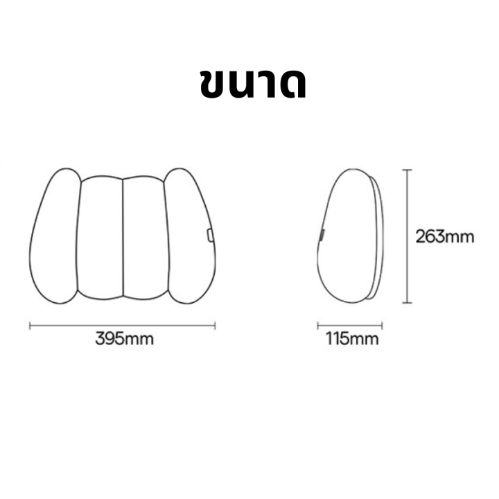 baseus-หมอนเมมโมรี่โฟมพยุงเอว-เบาะรองหลังเพื่อสุขภาพ-รองรับสรีระได้ดี-หมอนรองหลังรถยนต์-หมอนรองหลังขับรถ