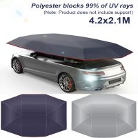 Car Sun Shade Cover Car Protection Umbrella Oxford Cloth UV Resistant Foldable Auto Tent Roof Anti-UV Protect Tools（No Bracket）