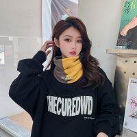 【CW】 and with Neck Fashion Outdoor Collocation Color Set Cycling Warm Windproof