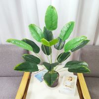 12 Head Artificial Leaf Plants Large Artificial Banana Tree Fake Tree Leaves Bonsai Flower Garden Home Living Room Decoration