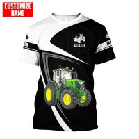 แฟชั่นใหม่ฤดูร้อนสบาย ๆ ส่วนบุคคลชื่อ Farmer Tractor 3D ทั้งหมดพิมพ์เสื้อยืดผู้ชาย Haruku เสื้อยืด Unisex Street เสื้อยืด 2023