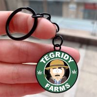 Fashion Tegridy Farms Keychain Cool Motorcycle Car Backpack Chaveiro Keychain Friend’s Keyring Gifts Accessories