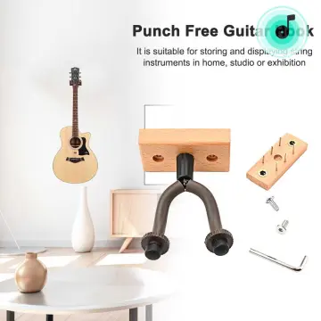 1 Pcs Guitar Hanger Hook Holder Wall Mount Stand Rack Bracket Display  Guitar Bass Screws Accessories