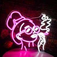 Girl Smoking Neon Sign Acrylic Neon Light for Wall Decor Girl Boy Room Aesthetic Room Decor Bar Holiday Party USB LED Neon