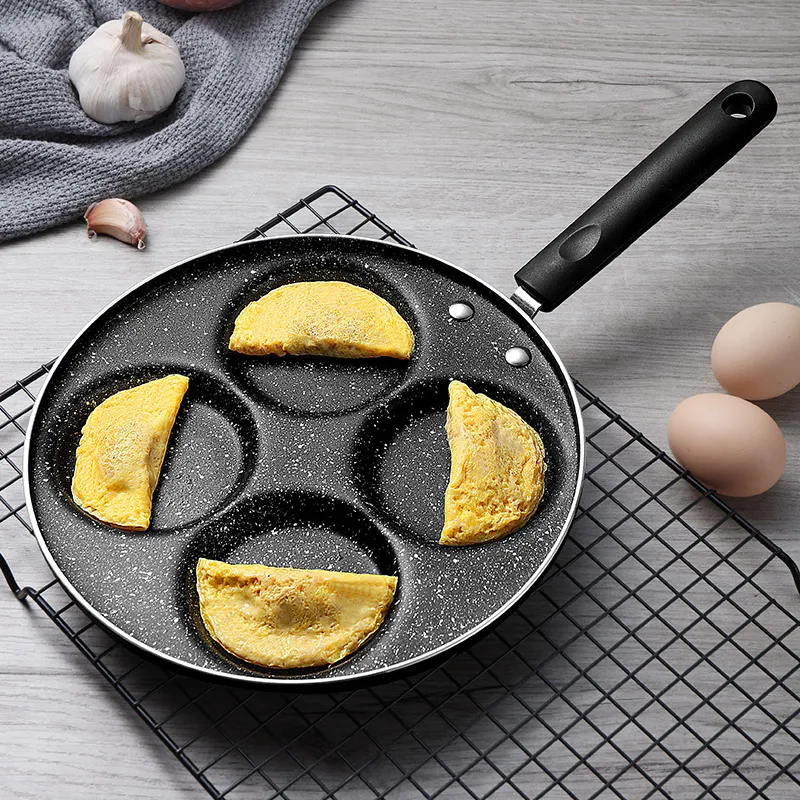 4/7 Cups Pancakes Frying Pans Breakfast Egg Pan Durable Non-stick Pan Holes  Cooking Egg Ham Pans Pancak Maker Pan Cookware