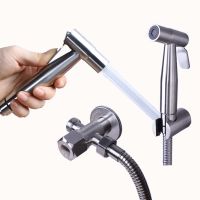 Stainless Steel Bathroom Toilet Bidet Sprayer Shattaf Set for Toilet Floor Pet Feminine Hygiene Self Cleaning Shower Head