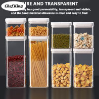 Plastic Airtight Food Container Sealing Storage Canister with Lid Cereal Seasoning Jar Sealed Flour Tank Kitchen Supply
