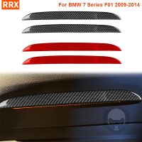 Rear Seat Ambient Light Panel Decorative Strip Real Carbon Fiber Sticker Trim For BMW 7 Series F01 2009-2014 Car Accessories