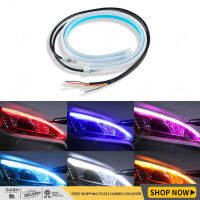 2PCS Car Headlights DRL Daytime Running Light Flow Turn Signal Lamp Surface Decorative Light for 12V Cars 30/45/60cm