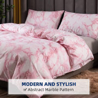 Marble pattern bedding set, comfortable duvet cover for double bed, high-quality duvet cover and pillowcase (no sheets)