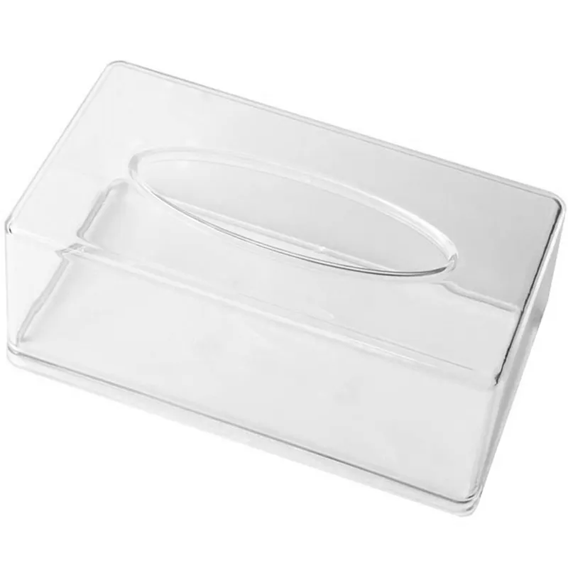 Acrylic Tissue Box Rectangular Transparent Tissue Box for Office, Home  Bathroom Restaurant Lavatory Occasions 