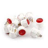 10ชิ้น AC110V แสงสีแดง SPST 2-Pin 2-Position Boat Rocker Switch