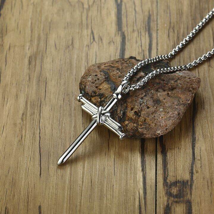 Cross Rope Necklace With Nail Crucifixion Mens Christ Lazada.co.th