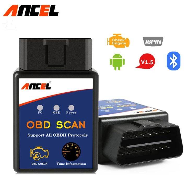 【DIY Mall】ANCEL Elm327 V1.5 Bluetooth OBD2 Auto Scanner Check Engine ...