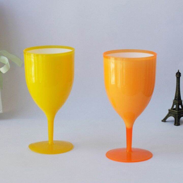 cw-6pcs-set-plastic-wine-glasses-cocktail-goblet-bar-drinking-colorful-set