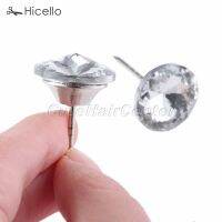 10pcs/lot Crystal Upholstery Nails Button Pins 20mm/22mm Glass Diamond Tacks Flower Knot Sewing Furniture Decoration pushpins