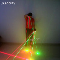 High-Quality 2 in 1 Red and Green Laser Gloves, Singer DJ Night Dance Props, Christmas Party Light Show, Dancer Performance