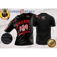 （Contact customer service to customize for you）Microfiber Quality Tshirt Reebok UFC Khabib The Eagle Black Baju Graphic Tee（Childrens Adult Sizes）