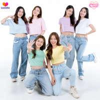 ChobCrop เสื้อครอป พาสเทล เอวลอย PASTEL CROP แขนสั้น คอกลม ผ้าคอตตอน มี3ทรง สีพาสเทล (ชมพู ฟ้า ขาว เหลือง ม่วง เขียว)