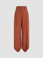 Cider High Waist Pleated Jogger Pants