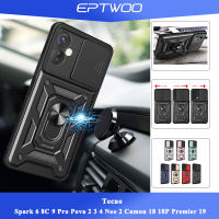 EPTWOO for Tecno Spark 10 6 8C 9 Pro Pova 2 3 4 5 Neo 2 Camon 18 18P Premier 19 Camon 20 19 PRO เคสโทรศัพท์เกราะกันกระแทกดันเคสกันกระแทกขาตั้งโทรศัพท์ที่คลุม SJTC-01