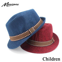 [hot]New Children Jazz Cap Sun Cap Summer Hat For Girls Boys Panama Hat Photography Props Baby Hats 2-6 Years old 52CM