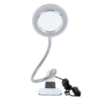 10W LED Student Portable Clip Desk Lamp Eye Care Reading Light with 8X Magnifying Glass Tattoo Nail Art Beauty Lamp USB Plug