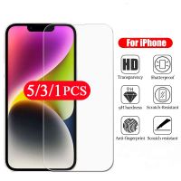 ◘☋ 5/3/1Pcs Tempered Glass for iphone 14 13 Pro 12 Mini 11 Xr XS Max X SE 2022 7 8 Plus Screen Protector Protective film smartphone