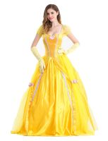 SHUAIYI ฮาโลวีน beleza ea besta amarelo Princesa vestido ผู้ใหญ่ belle trajes คอสเพลย์ festa masquerade bell tribunal rainha papéis terno