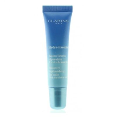 Clarins Hydra Essentiel Moisture Replenishing Lip Balm with Blue Lotus Wax 15 ml ฟื้นบำรุงสภาพผิวให้แลดูเปล่งปลั่งอมชมพู เรียวปากดูอิ่มเอิบมีสุขภาพดีอย่างเป็นธรรมชาติ