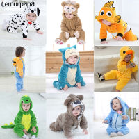 Baby Clothes 0-3y Romper Animal Cartoon Nemo Lion Toddler Boy Girl Newborn Baby Onesie Zipper Warm Festival Twins Rompers