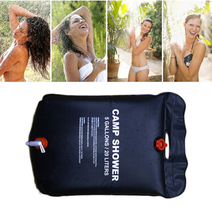 adsport-กระเป๋าอาบน้ำพลังงานแสงอาทิตย์20l-กระเป๋าใส่อุปกรณ์อาบน้ำพกพาสำหรับตั้งแคมป์ท่องเที่ยวกลางแจ้งเดินป่า