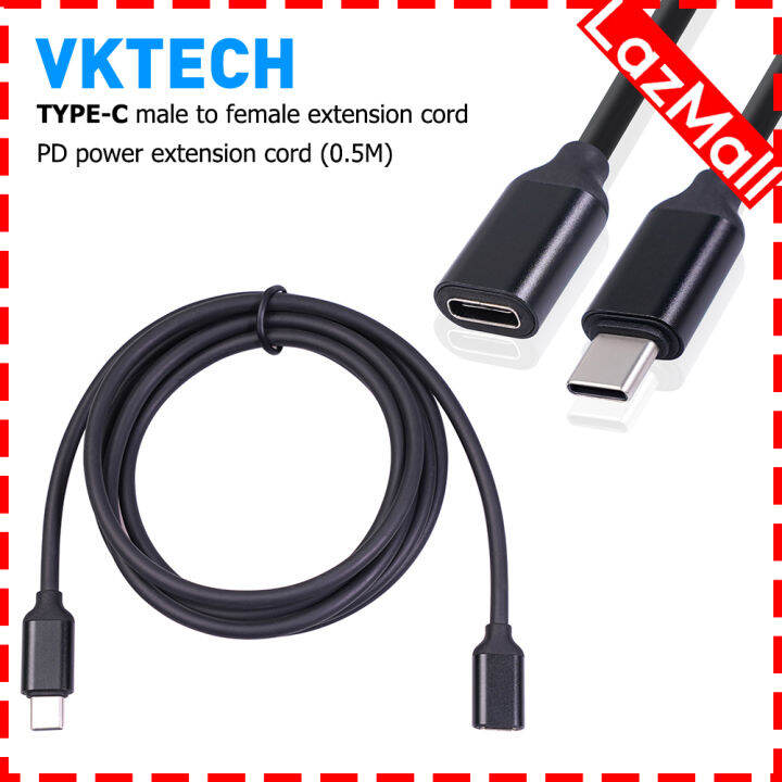 [Vktech] USB C Extension Cable Type C Male to Female PD Charging Sync