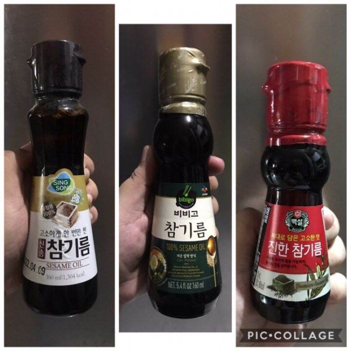 Korean 100 Sesame Oil (160ml/ 80ml) Best for kimbap sushi bake Lazada PH