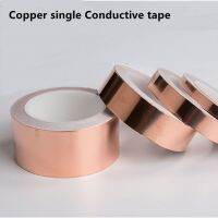 2pcs /1pcs 3-10mm width 25 Meter 0.05mm thick Single Side Conductive Copper Foil Tape Strip Adhesive Shielding Heat Resist Tape