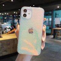 เคสโทรศัพท์แสงออโรร่าเลเซอร์สีด้านสุดหรูสำหรับ iPhone 13 Mini 13 Pro Max เคสกันกระสุนแบบไฮบริดสำหรับ iPhone 12 11 Xs X Xr 7 Plus