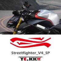 สำหรับดูคาติสตรีทไฟเตอร์ V4SP/V4ถังสติกเกอร์รูปลอก PANIGALE SP ปรับแต่งสีได้สีแดงด้านสีดำด้านสีแดง