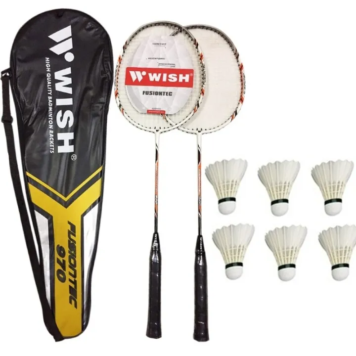 Badminton Racket Wish Fusiontec 970 w Joint and Bag with Free 6 pcs