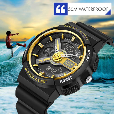 LIGE Children LED Electronic Digital Watch Chronograph Clock Sport Watches 5Bar Waterproof Kids Wristwatches For Boys Girls