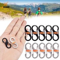 Outdoor Camping S Type Carabiner with Lock/ Mini Anti-Theft Keychain Hook/ Portable Backpack Buckle Key-Lock Tool