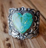 Sparking Heart Turquoise Ring 925 Sterling Silver for Women Engagement Wedding Luxury Fine Jewelry Size5-11