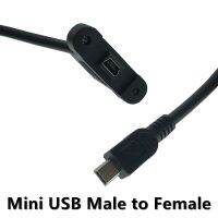 Panel Mount Type Mini USB 5Pin Male to Female Extension Adapter Cable with Screws with Screws 0.3m 0.5m