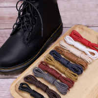 1คู่Unisexผ้าฝ้ายWaxed ShoelacesรอบOxfordรองเท้าLacesรองเท้าLacesหนังกันน้ำเชือกผูกรองเท้าความยาว80/100/120/140/160ซม.-fgludnfmsf