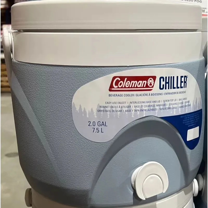 Coleman Chiller 2-Gallon Stacker Water Cooler Jug, Fog Blue