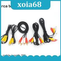 xoia68 Shop 1meter Audio 2 3 RCA Cable male to 2 3 RCA female Jack Plug Stereo to 2RCA 3RCA Socket AV Adapter connector cord  Media Player