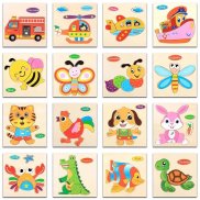 Combo 8 3D paintings, animal puzzle building toys