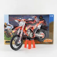 【Hot-Selling】 Mamas &amp; Babies Automaxx/ ระดับ1:12/มอเตอร์ไซค์ของเล่นโมเดลของเล่นพลาสติก/KTM SX-F 2012 Ken Roczen ทีมสีแดงคอลเลคชั่นมอเตอร์ครอส/ของขวัญ