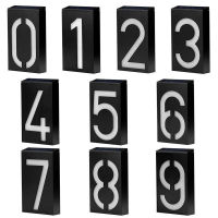 LED Solar House Number Light Doorplate Garden Yard Building Door Wall Address Number Lamp Sign Plate Solar Light for Home Street